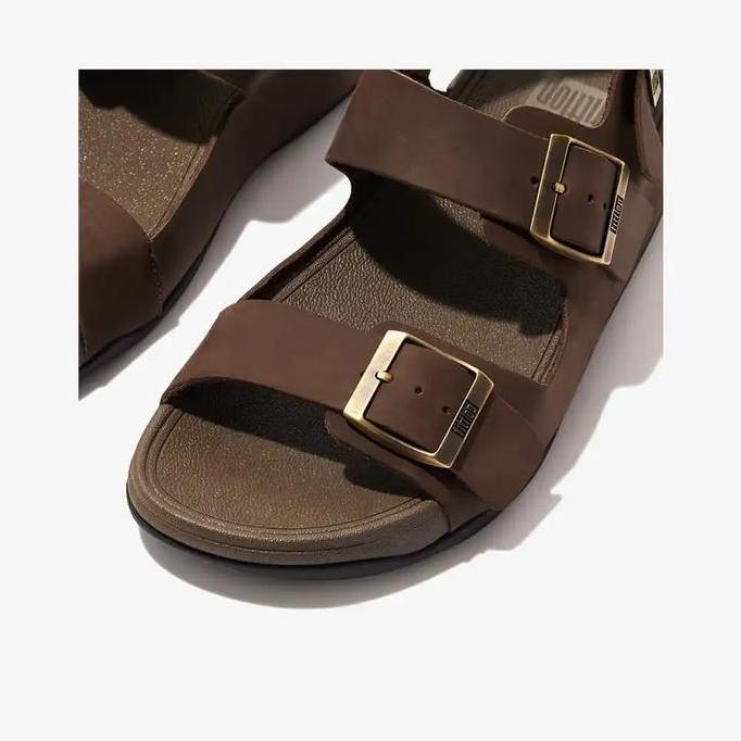 Ready Fitflop Gogh Moc Buckle LT BS GD3-167 Original Men's Sandals-Chocolate