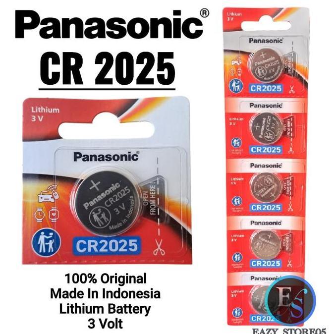 Baterai Panasonic CR2025 Original Lithium Battery 3 Volt / Batrai CR2025 Original Panasonic murah