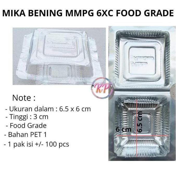 MIKA PLASTIK BENING KUE PUDING MAKANAN MMPG UKURAN 6 6XC