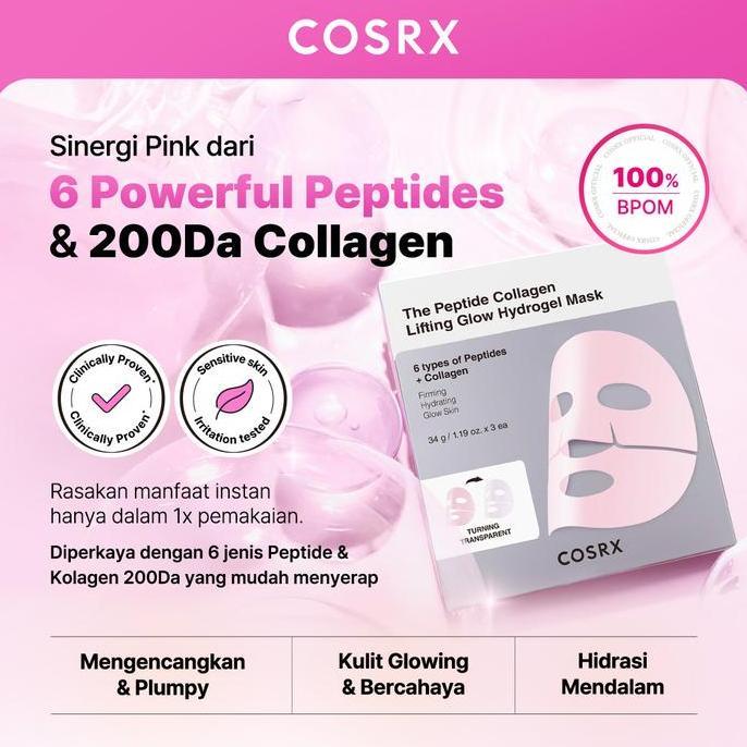 BONUS - COSRX The Peptide Collagen Lifting Glow Hydrogel Mask (Box)
