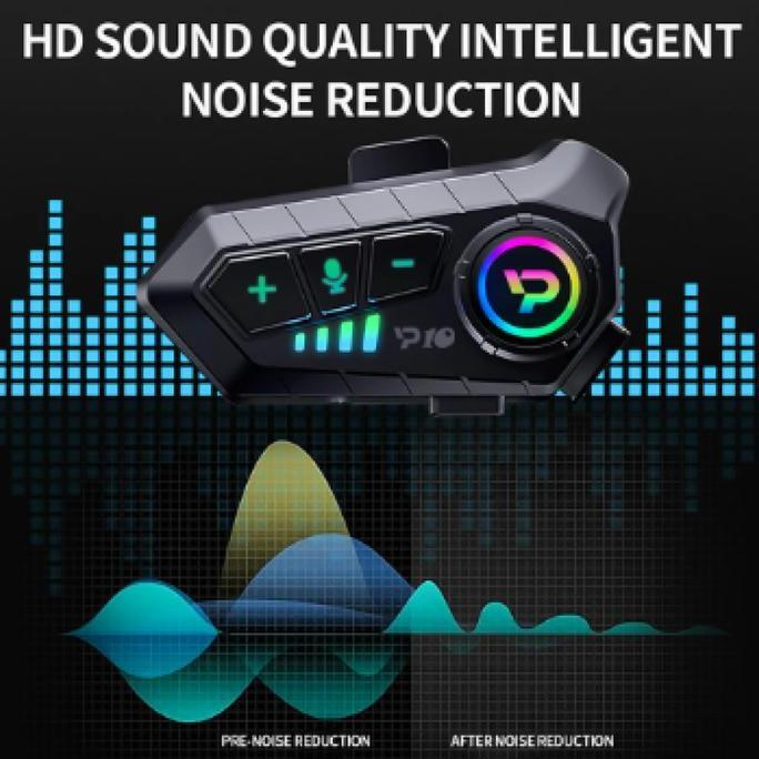 MURVAL Intercom Helm Bluetooth Radio FM Headset Helmet Motorcycle