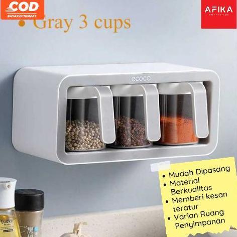LETTER1 Rak Bumbu Dapur Gantung Spice Bottle Stor ECOCO rak botol dan bumbu