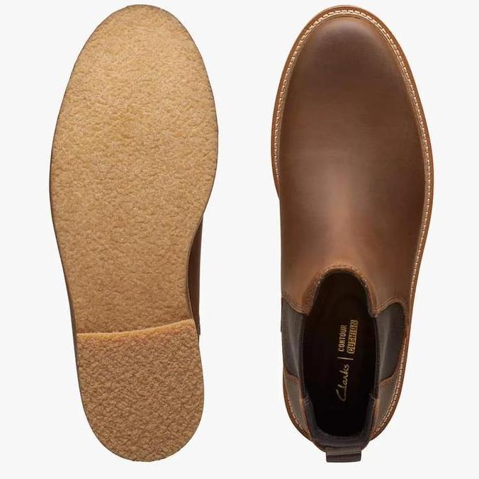 Ready CLARKS Clarkdale Easy Original Boots Pria Beeswax Leather - Dark Brown