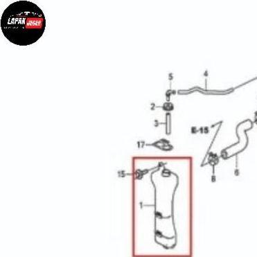 tabung air radiator + tutup Honda Brio Mobilio BRV city freed