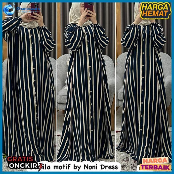 New Daster Arab Noni Jamilah Maxi Dress Gamis Hitam Kaftan Twill Premium Big Size
