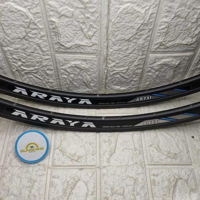Velg Rims 700c 32H ARAYA AR731 Double Wall Tinggi 3cm Presta Sepeda Fixie Roadbike Rim 700 Jumlah Se