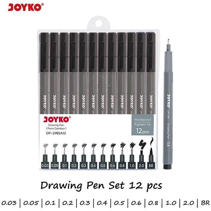 Joyko Drawing Pen Set 12 (DP-298SA12) drawing pen