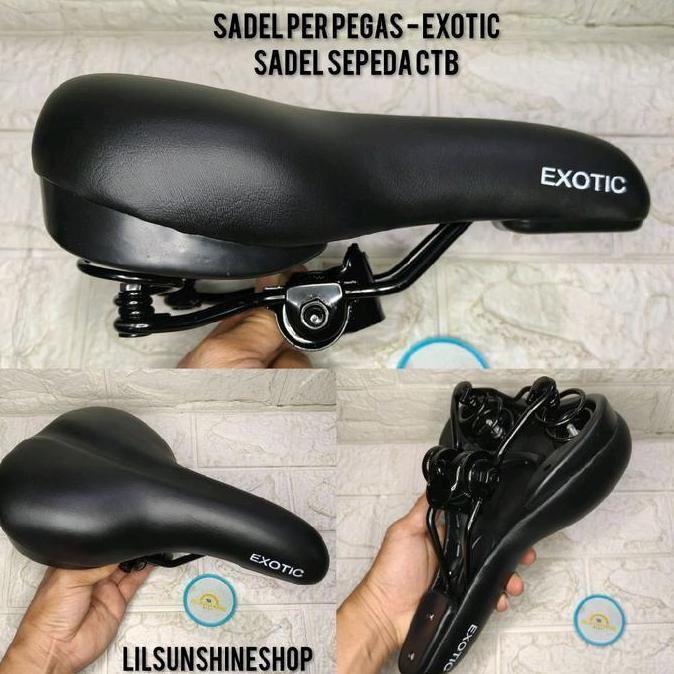 Sadel Pir Pegas EXOTIC G315 Saddle Jok Pakai Per Untuk Sepeda MTB Federal CTB CityBike Seli Lipat Fo