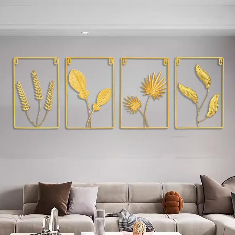 SOLVYN TERMURAHCOD LUKISAN DEKORATIF DAUN EMAS / MURAL TANAMAN BESI / MURAL TANAMAN BESI / GAYA MINI