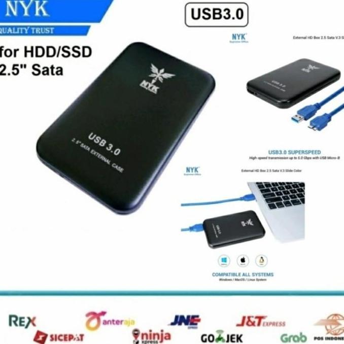 case hdd 2,5" NYK casing hardDisk 2,5inch 3.0 Kabel Plastik Disk