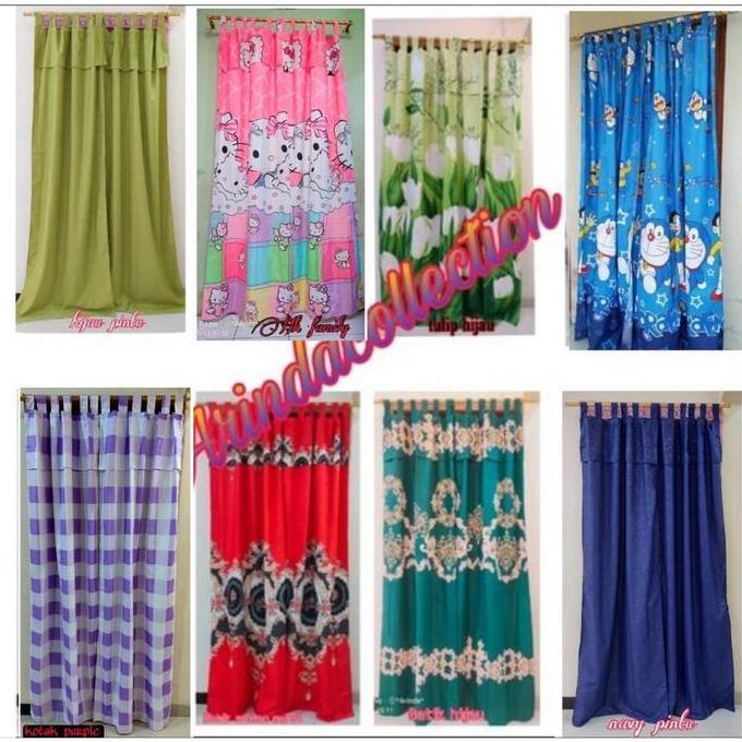 Ready GORDEN PINTU MOTIF BUNGA/KARAKTER UK 80X200