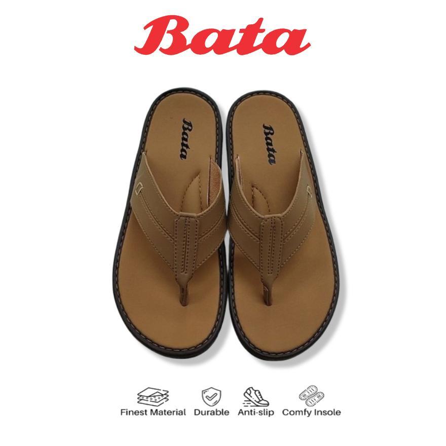 DISKON SANDAL BATA ORIGINAL 100% SENDAL PRIA MODEL JEPIT KEKINIAN WARNA TAN