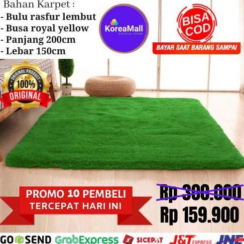 Karpet bulu KOREA IMPORT 200x150 rasfur lembut surpet / kasur TERMURAH