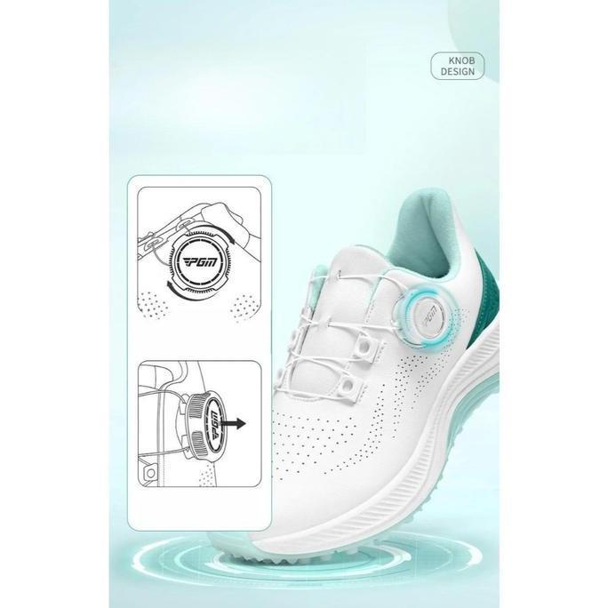 PGM Children Shoes Golf Kids Junior BOA Knob Cushioned Comfortable Waterproof Sepatu Anak Uni Anti A