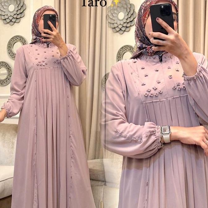 Dress Arnita Vol 04 Dress Hitam Putih Dusty Nude Sage Maron Brown Lavender Lilac Taro Gamis Muslimah