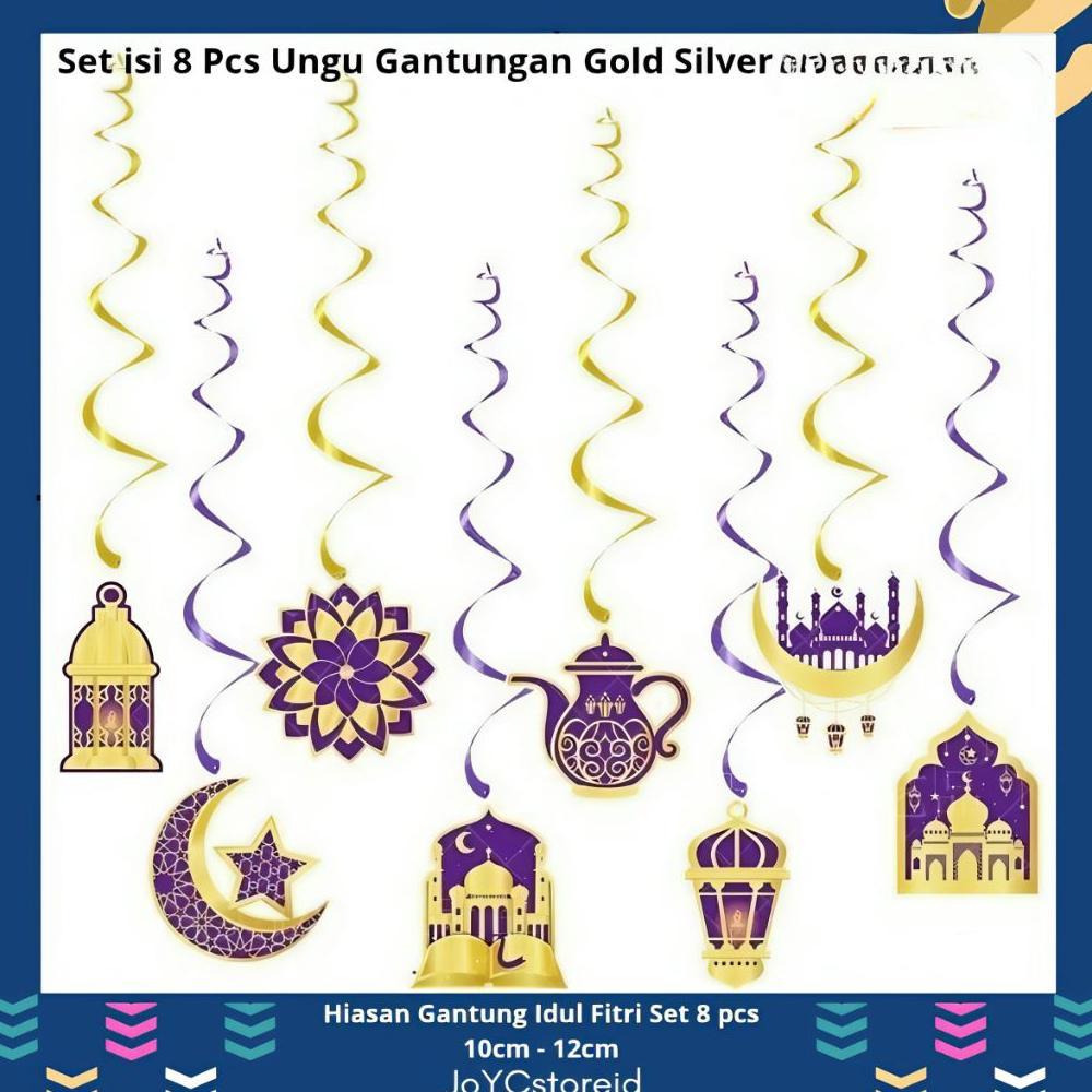 FREE ONGKIR HIASAN GANTUNG IDUL FITRI 6PCS | DEKORASI IDUL FITRI | LENTERA IDUL FITRI | RAMADHAM MUB