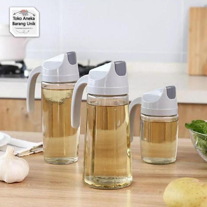 Botol Minyak Goreng Kaca Tebal Tempat Kecap Saos Susu Madu Cuka Jus