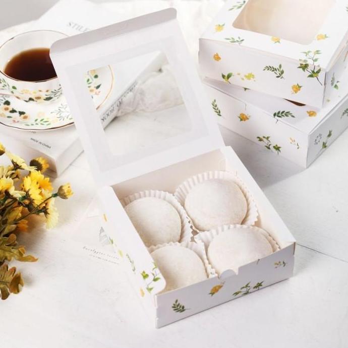 10pcs egg tart box kotak kue donut dessert box egg tart box pie soes