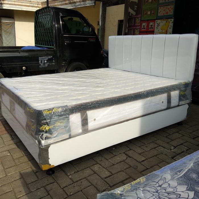 Kasur Spring Bed Superkoil Plus Top+ Divan ukuran 160 1 Set