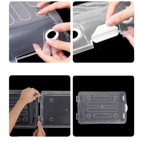 Kotak Sepatu Pria Murah Flip Buka Depan dengan Frame Plastik