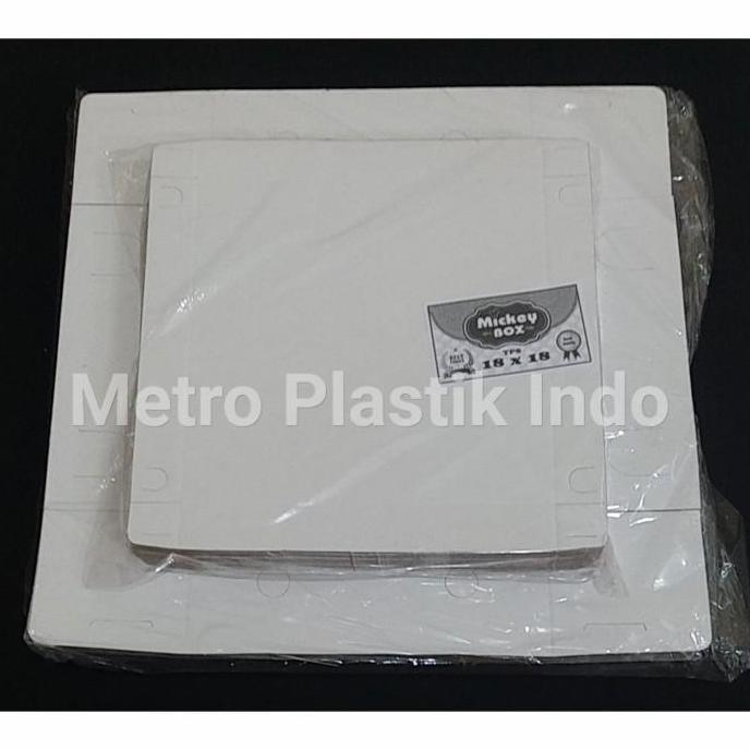 Dus | Box 400gsm | Kotak Nasi Kue Makanan 18x18 Polos 18 x 18 Mickey