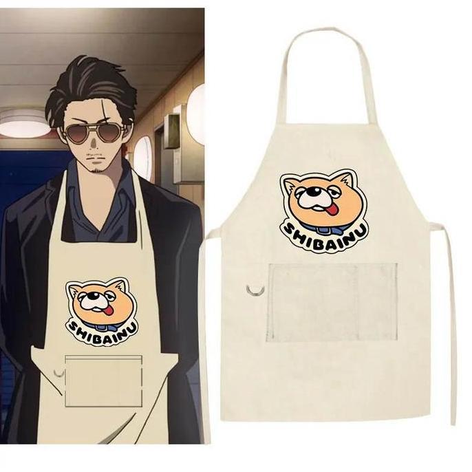 Apron Celemek Anime Gokushufudo Immortal Tatsu Cosplay