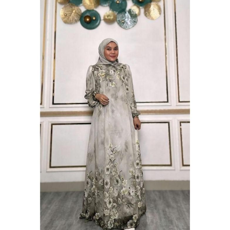 Terbaru Gamis One Set Hijab Ceruty Baby Doll/Gamis Hijab Terbaru/Gamis Muslimah One Set Hijab