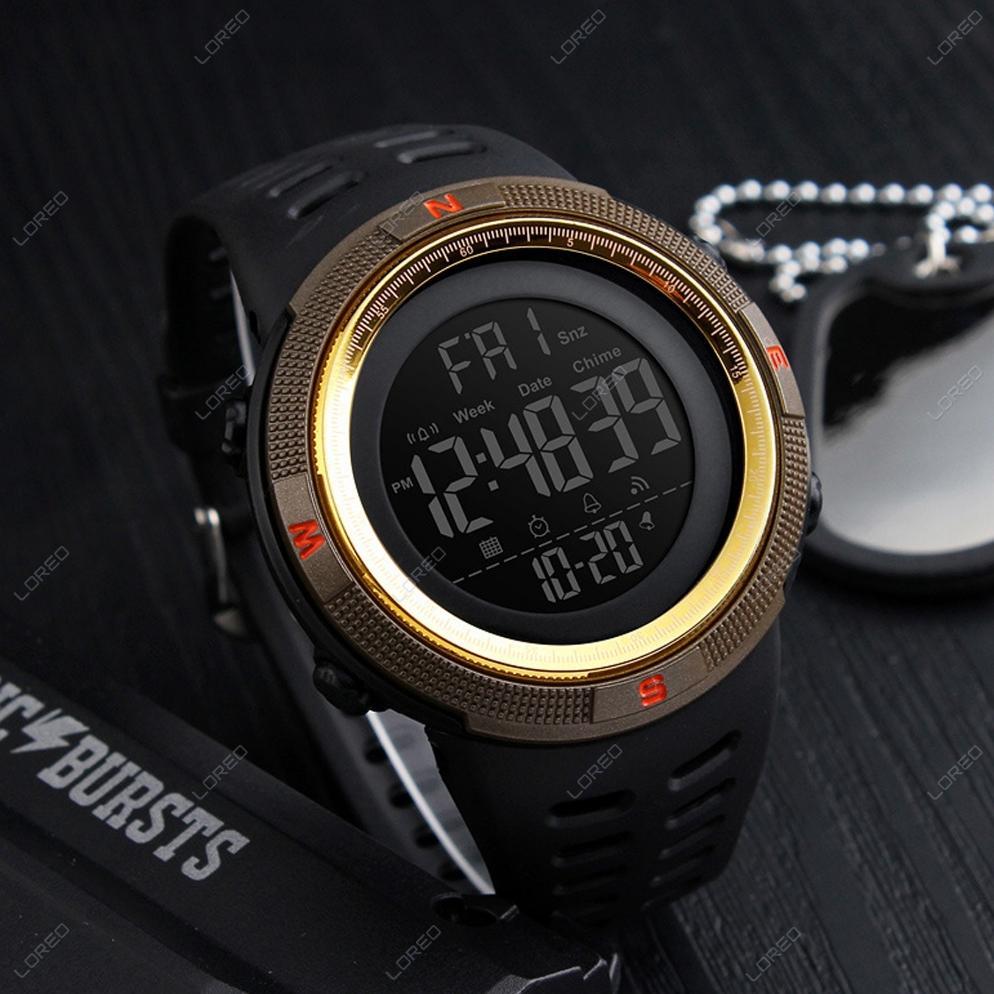 New Loreo - Jam Tangan Pria Sport Jam Tangan Digital Rubber Fashion