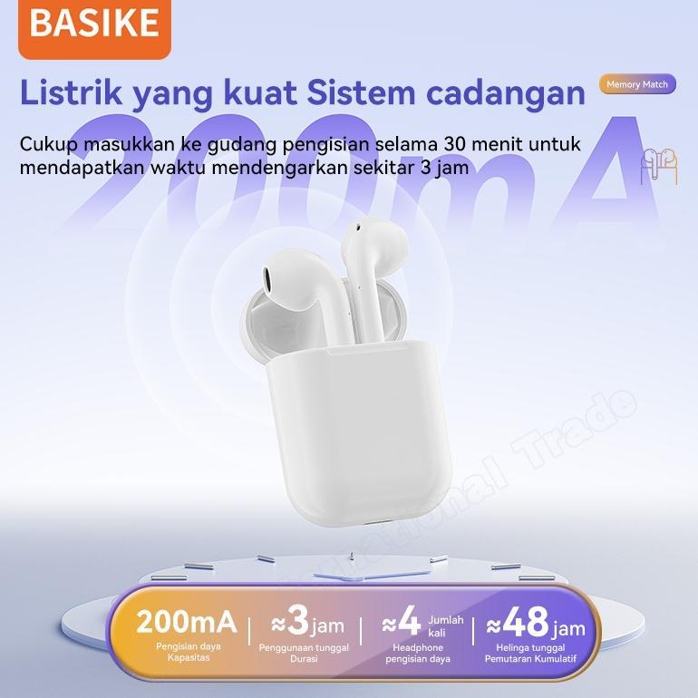 Best Deals (Hot)Basike Headset Bluetooth Tws Wireless Earphone Earbuds Gaming Original Waterproof Tw