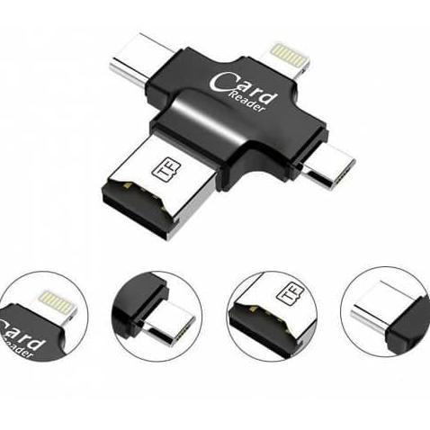 Card Reader USB / OTG 4 in 1 support Type C / Micro USB / iPhone
