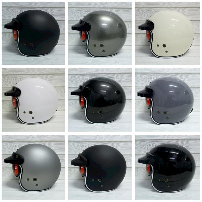 Njs Nx-2 Solid Helm Retro Helm Njs Nx2 Retro Bogo Original Dan Terpercaya
