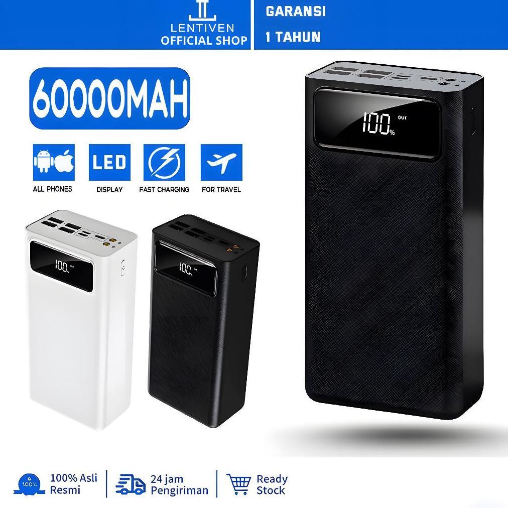 New Product Lentiven Powerbank 60000Mah 4 Usb Fast Charging