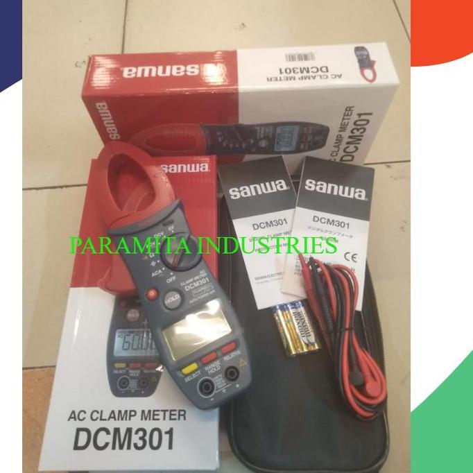 Tang Ampere Sanwa Digital Clamp Meter Type Dcm-301 1000 A Ori