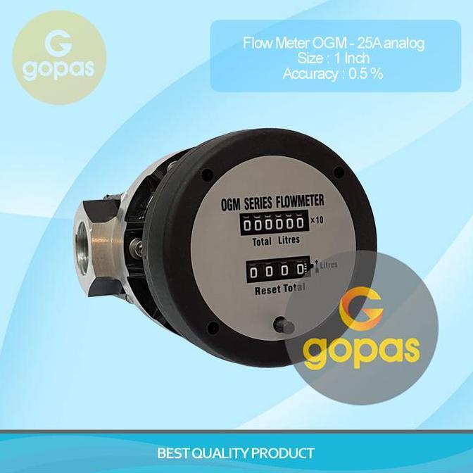 Flow Meter Ogm 1 Inch Analog | Ogm-25 Flow Meter Solar Oval Gear Meter