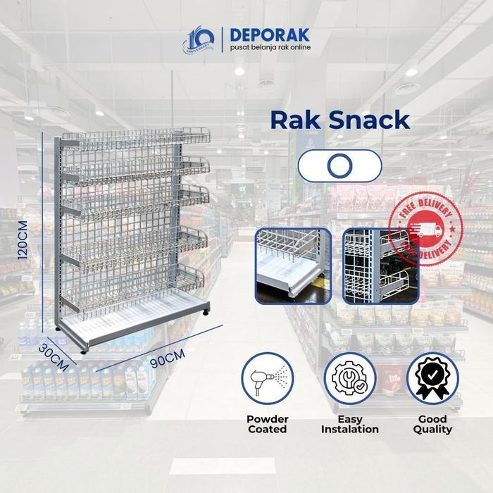 Rak Snack / Rak Chiki / Rak Warung / Rak Display Gondola / Rak Jualan / Rak Serbaguna / Rak Besi Sus