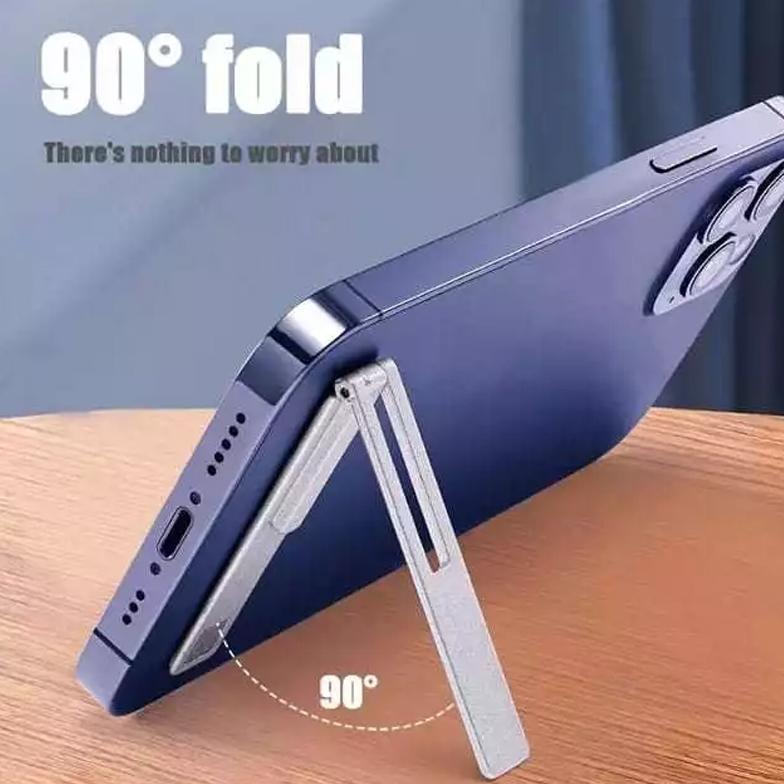new product tipis banget stand stainless metal holder hp ultra-slim phone stand self-adhesive foldin