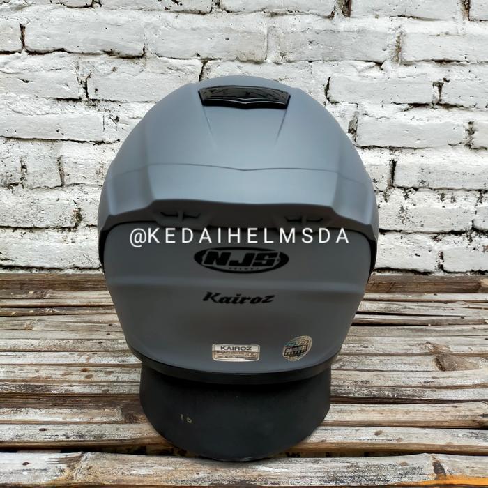 Njs Kairoz Grey Doff | Njs Kairoz Stone Grey Doff Half Face Original Dan Terpercaya