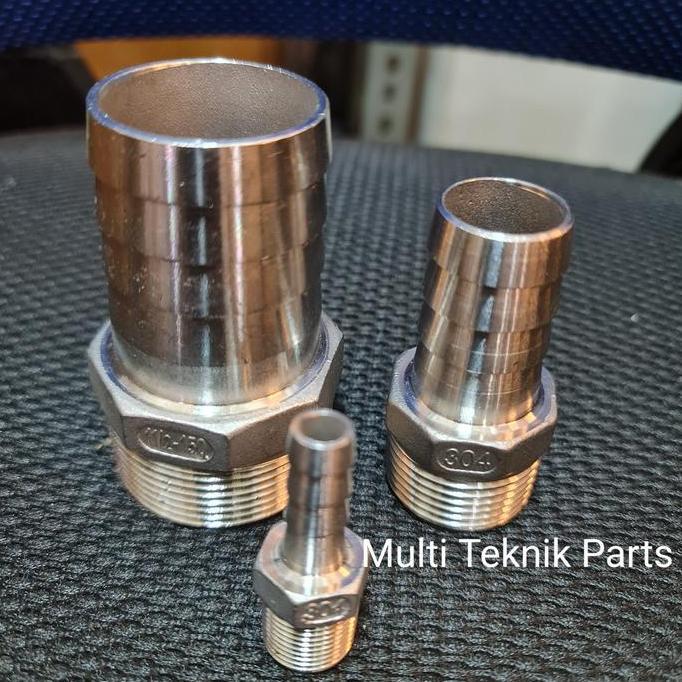 Hose nepel stainless 304 / Nepel selang 1" inch