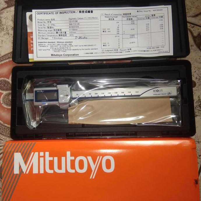 Caliper Sigmat Digital 0-150 Mm Original Mitutoyo Baru...Coolant Proof