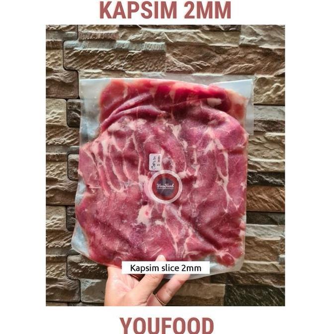 PORK NECK-CAPSIN Slice-BALI / Daging Babi Kapsim Slice - Babi Bali