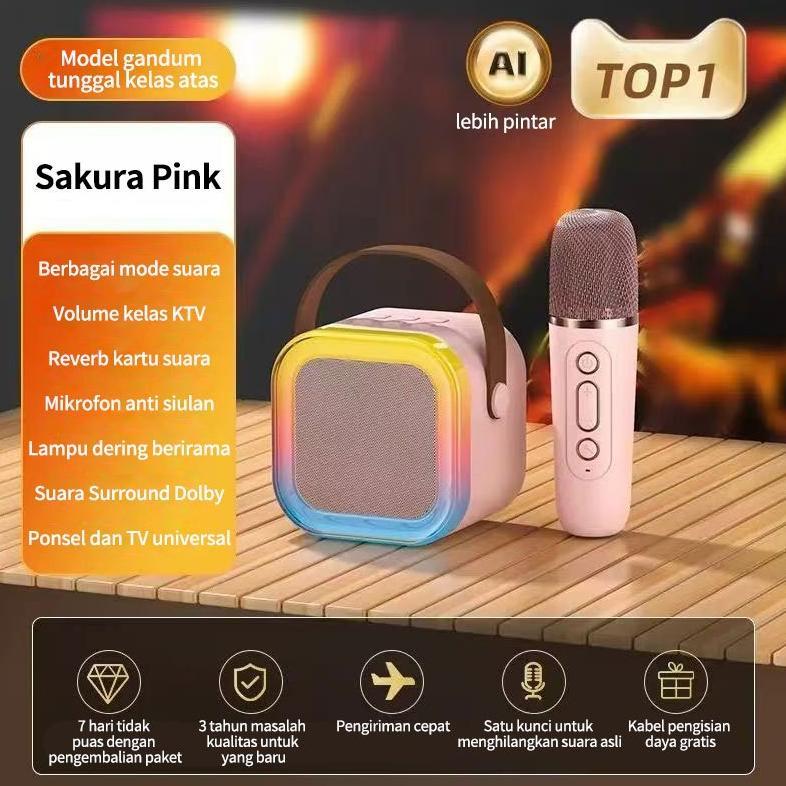 Hot Sale Bluetooth Mini Speaker Subwoofer Portable Mic Microphone Premium Speaker Karaoke Bluetooth 