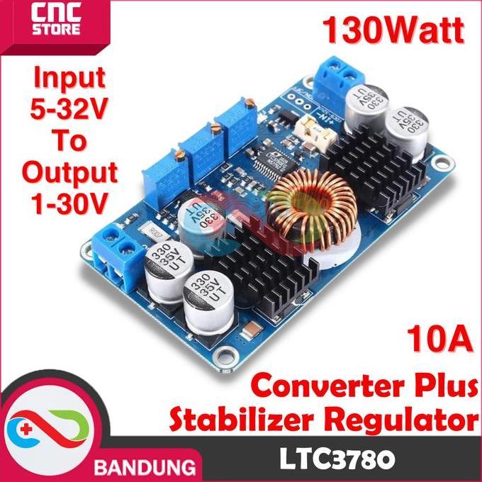 TERMURAH - LTC3780 AUTO DC BUCK-BOOST CONVERTER + STABILIZED REGULATOR 10A 130W