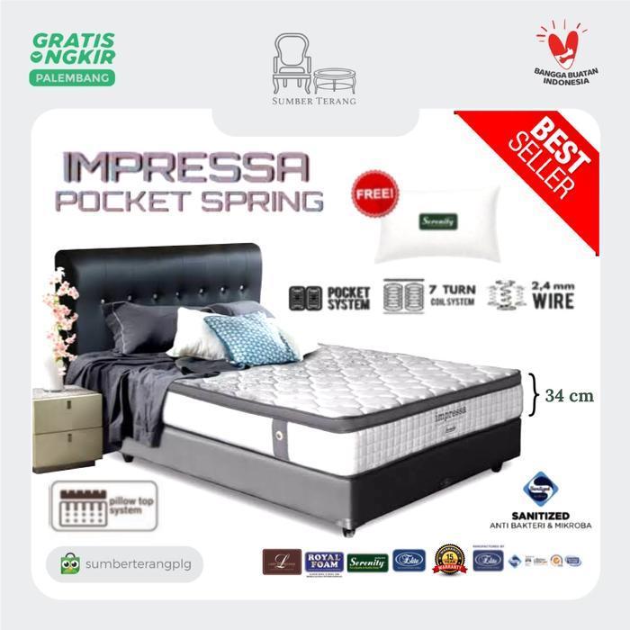 Kasur Springbed Elite Serenity Impressa Pocketed Spring / Matras Elite