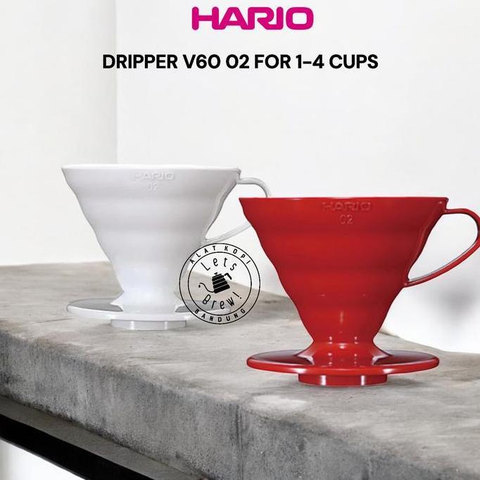 TERMURAH - Hario V60 Plastic Coffee Dripper 02 (1-4 cups) / Dripper hario Plastik / Dripper Hario / 