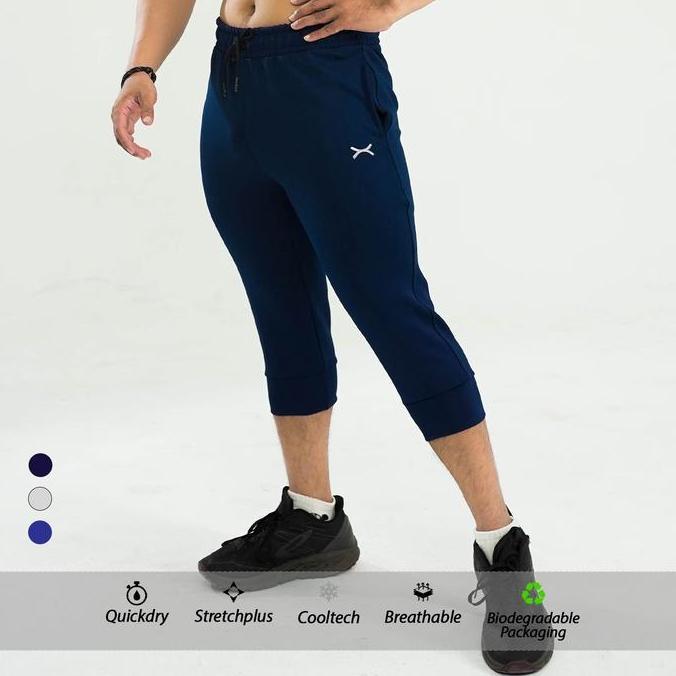 Flexzone Celana Jogger 3/4 FCS-033 Lari Gym Jogging Pendek