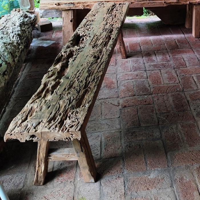 Kursi Taman Bangku Jati Bekas Kapal Vintage