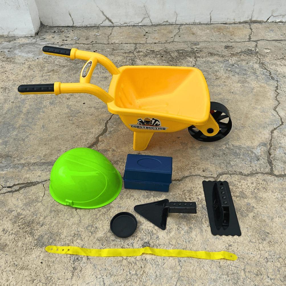 MURAH BISA COD Trolly Bangunan Anak Edukatif Mainan Gerobak Tukang Pasir Aman Kuat Terbaru Cocok unt