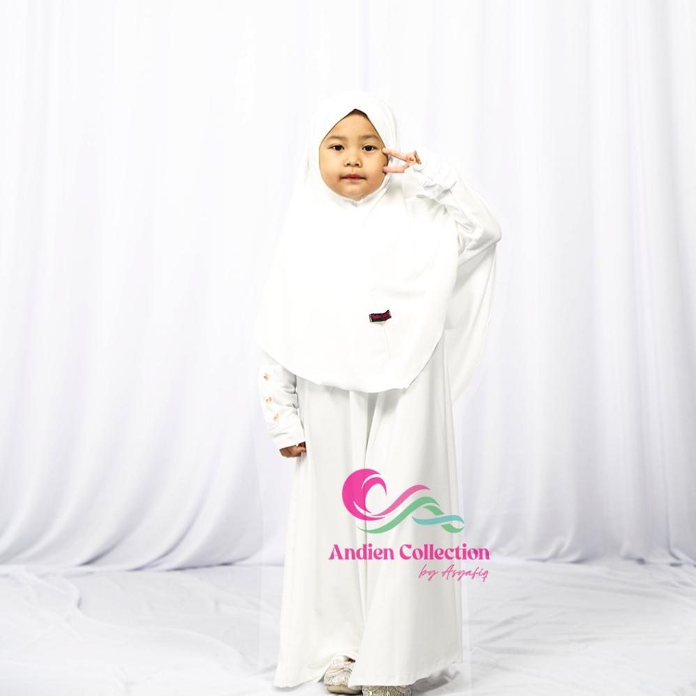 Premium Set Gamis Anak Marwah Dengan Jilbab Ukuran M-L-Xl - Baju Gamis Muslim Anak