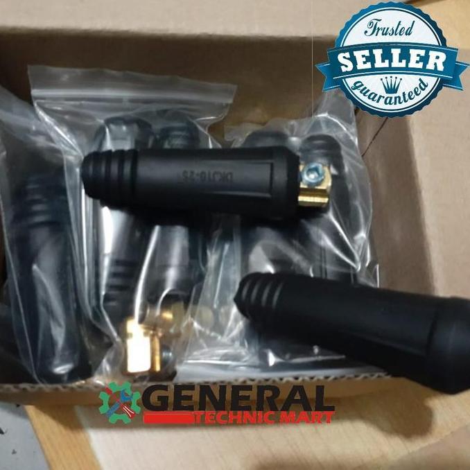 Ready Konektor male kabel mesin las listrik 10-25 mm Connector Plug