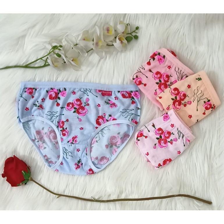 EXCLUSIVE HONITING | Celana Dalam WANITA Dewasa / CD WANITA Dewasa / L-XXL / MOTIF / BUNGA  / 054 HO